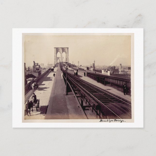 Vintage Brooklyn Bridge Vykort (Framsida)