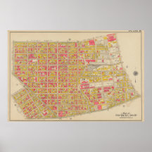 Vintage Brooklyn-karta | George Washington Bromley