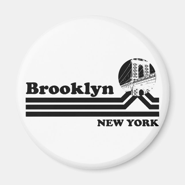 Vintage Brooklyn New York Magnet (Framsidan)