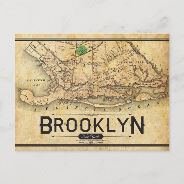 Vintage Brooklyn vykort (Framsida)