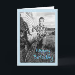 Vintage Brother Birthday Kort<br><div class="desc">Vintage fotopojke och cykel</div>