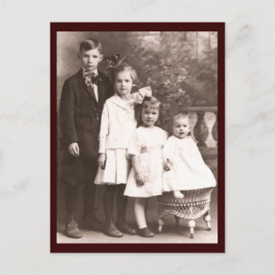 Vintage Brother & Sisters Vykort