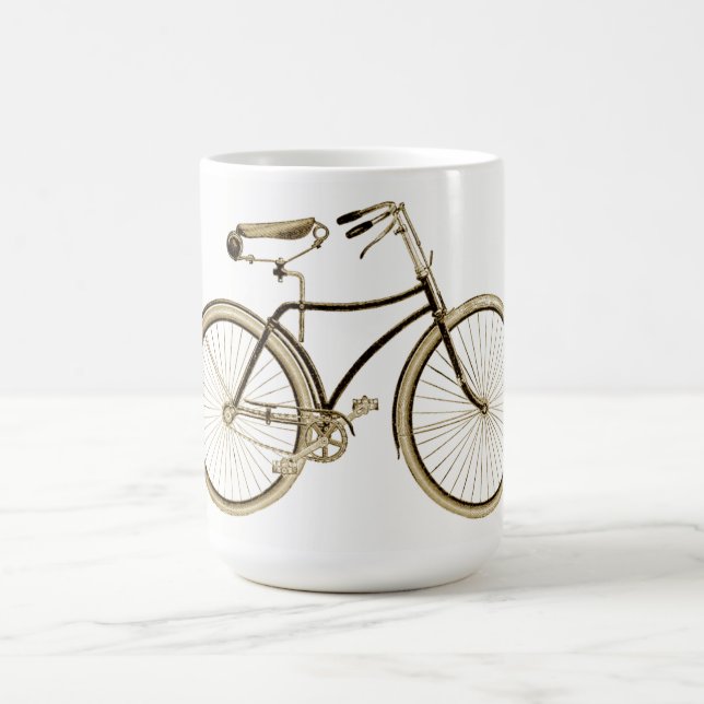 Vintage Brown Bike Kaffemugg (Center)