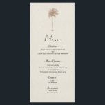 Vintage Brown Handflatan Träd Beach Wedding Menu Meny<br><div class="desc">Matchande objekt i den här designen är tillgängliga.</div>
