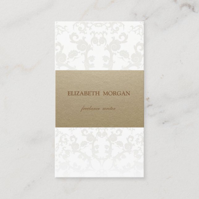 Vintage Brown Kraft Papper Visitkort (Framsida)