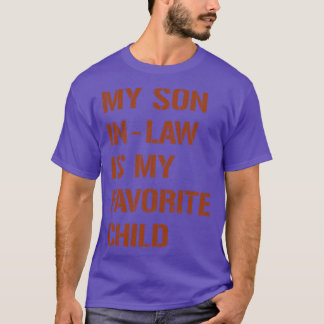 Vintage Brown Min sonInLaw är mitt favoritbarn T Shirt