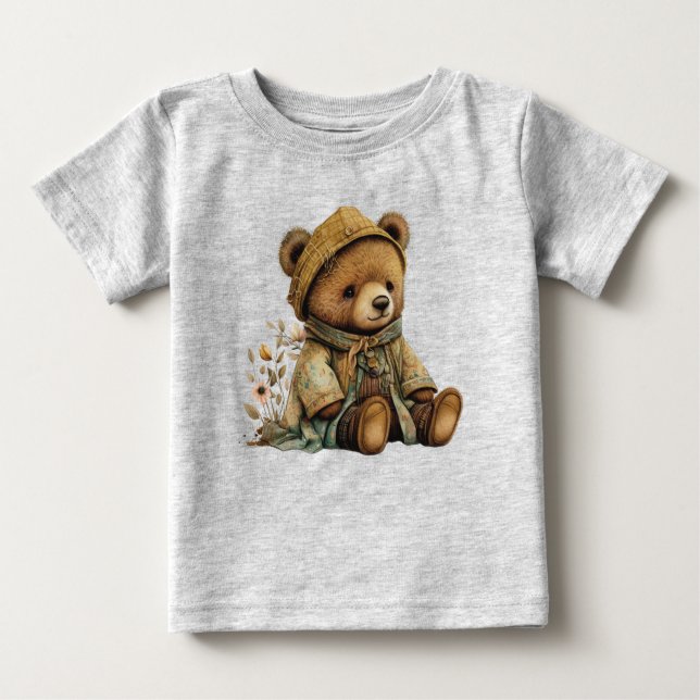 Vintage Brown-Nalle T Shirt (Framsida)