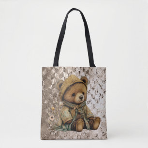 Vintage Brown-Nalle Tygkasse