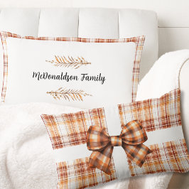 Vintage Brown Orange Personlig Namn överordnad gåv Lumbarkudde