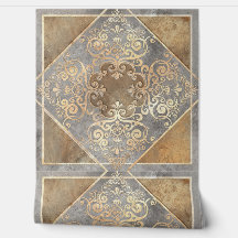 Vintage Brown Sepia Ornate Tile 8