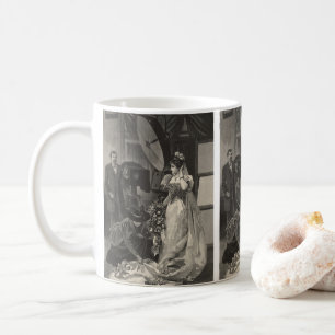 Vintage Brud, Bröllopsporträtt med Fotograf Kaffemugg