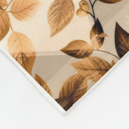 Vintage Brun Blommig Botanisk Kastmadrass – Ele Fleecefilt