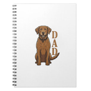 Vintage Brun Hund Pappa Tröja Design_1 Anteckningsbok