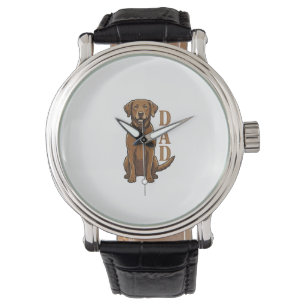 Vintage Brun Hund Pappa Tröja Design_1 Armbandsur
