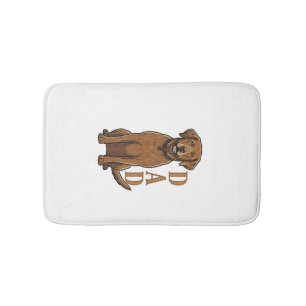 Vintage Brun Hund Pappa Tröja Design_1 Badrumsmatta