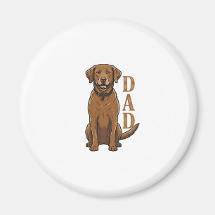 Vintage Brun Hund Pappa Tröja Design_1 Magnet
