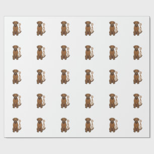 Vintage Brun Hund Pappa Tröja Design_1 Presentpapper