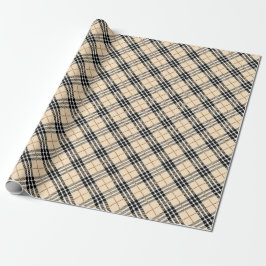 Vintage Brun Karo Presentpapper