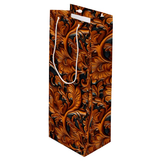 Vintage Brun, svart, verktygsläder (Framsidan Vinklad)