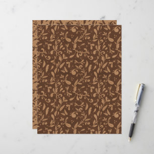 Vintage Bruna Botaniska Blad