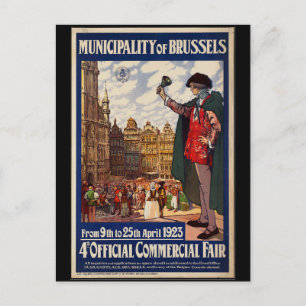 Vintage Brussels Commercial Fair Vykort