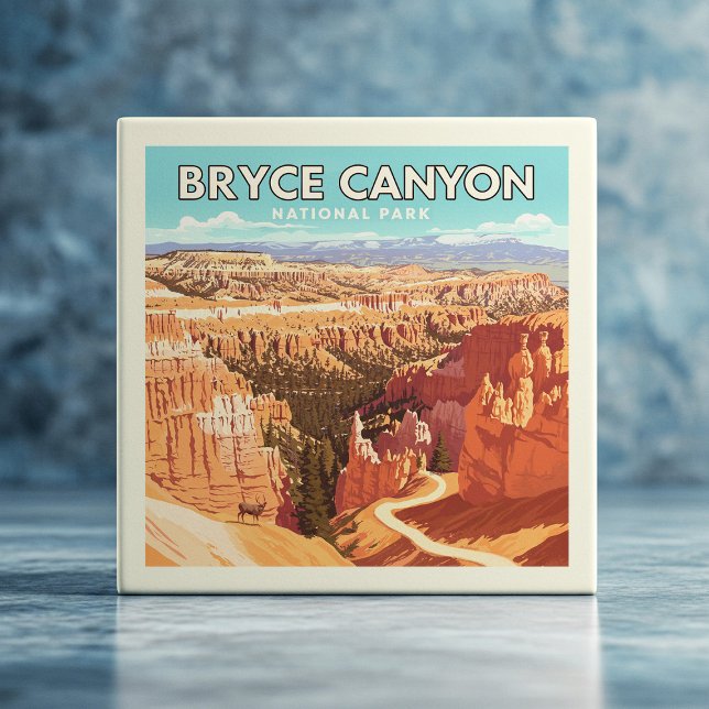 Vintage Bryce Canyon nationalpark Kakelplatta (Skapare uppladdad)