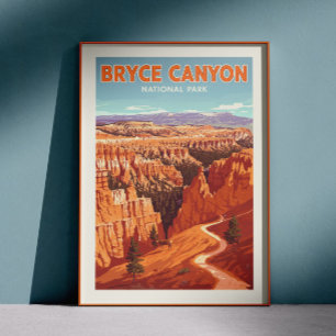 Vintage Bryce Canyon nationalpark Poster