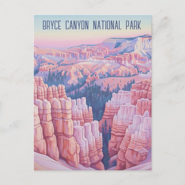 Vintage Bryce Canyon nationalpark Utah Vykort (Framsida)
