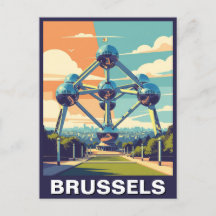 Vintage Bryssel Belgien Atomium Travel