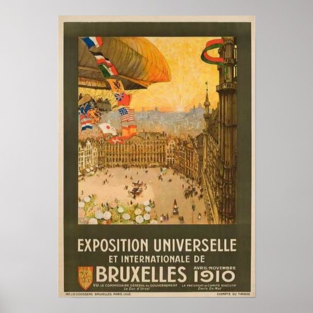 Vintage Bryssel Poster (Framsidan)