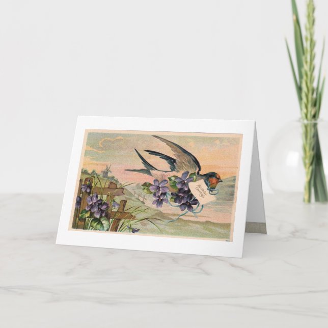 Vintage bryter mot födelsedag kort (Framsida)