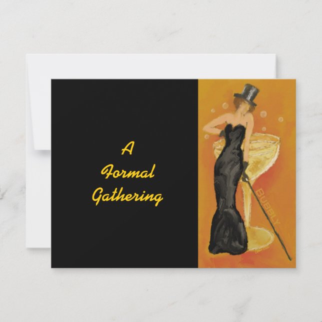 Vintage Bubly Celebrate Formal Inbjudningar (Framsida)