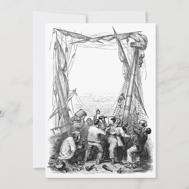 Vintage Buccaneers och en skeppsbruten Frakt i Pir (Framsida)