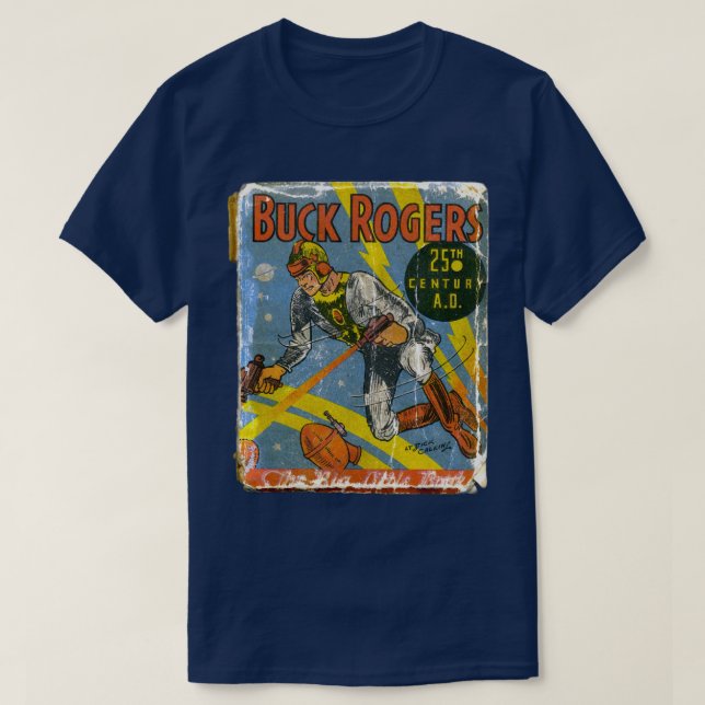 Vintage Buck Rogers Magazine Cover T Shirt (Design framsida)