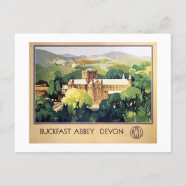 Vintage Buckfast Abbey Monastery British Railways Vykort