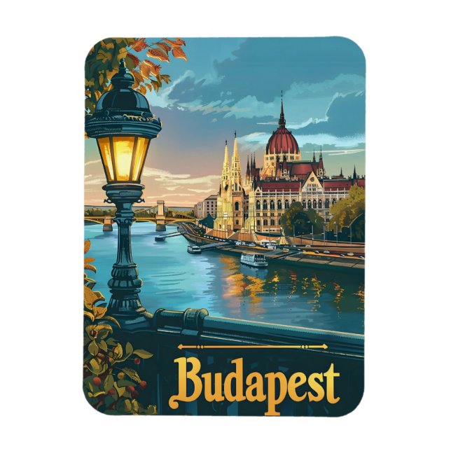Vintage Budapest Magnet (Vertikal)
