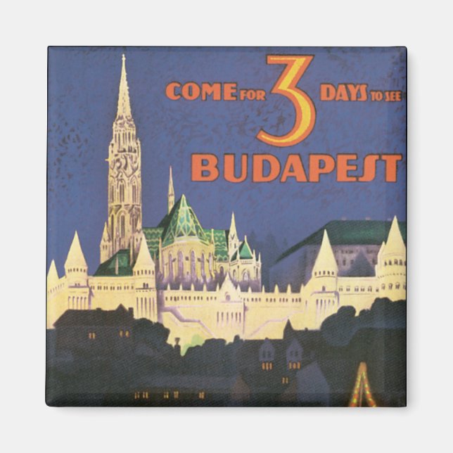 Vintage Budapest Magnet (Framsidan)