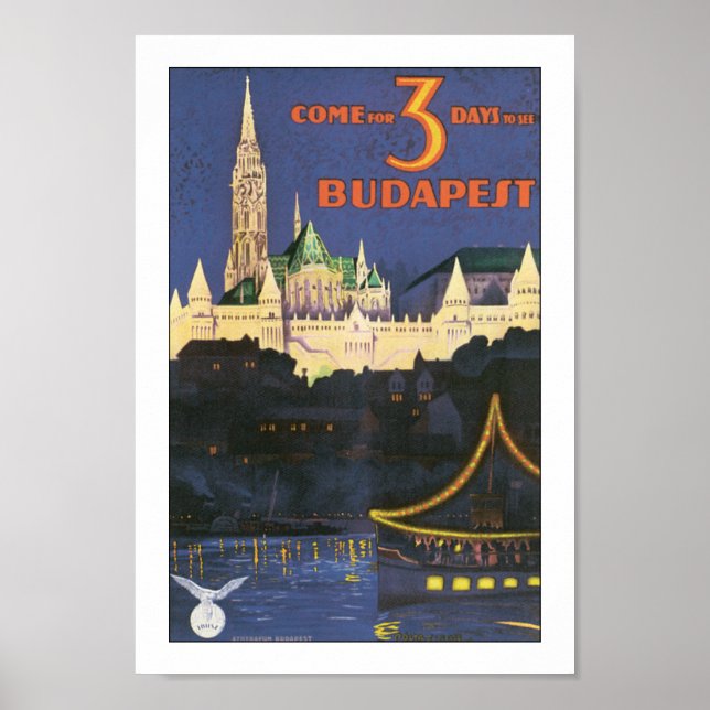 Vintage Budapest Poster (Framsidan)
