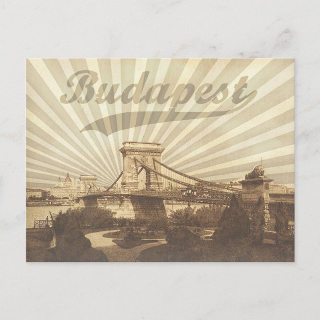Vintage Budapest Vykort (Framsida)