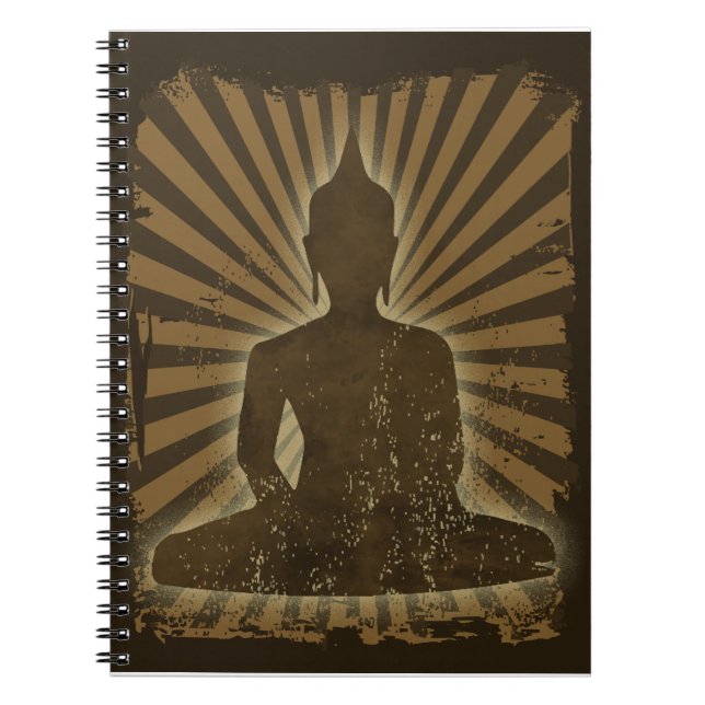 vintage Buddha Anteckningsbok Med Spiral (Framsidan)