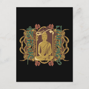 Vintage Buddha Mantra Vykort