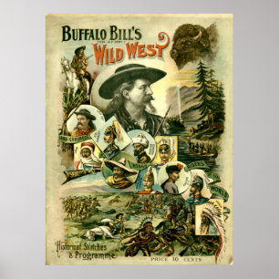 Vintage Buffalo Bill's Vilda western Poster