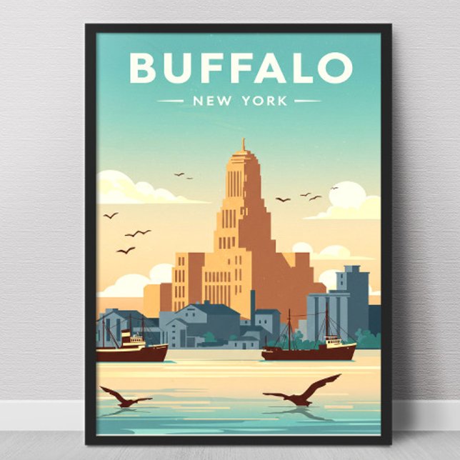 Vintage Buffalo Poster (Skapare uppladdad)