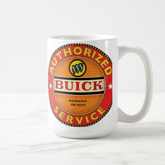 Vintage Buick-bils serviceskylt Kaffemugg (Höger)
