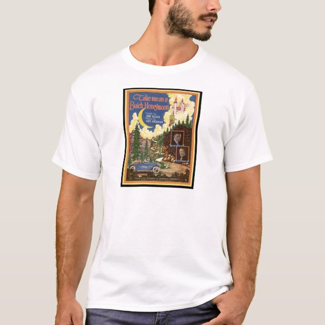 Vintage Buick Car Tee Shirt (Framsida)