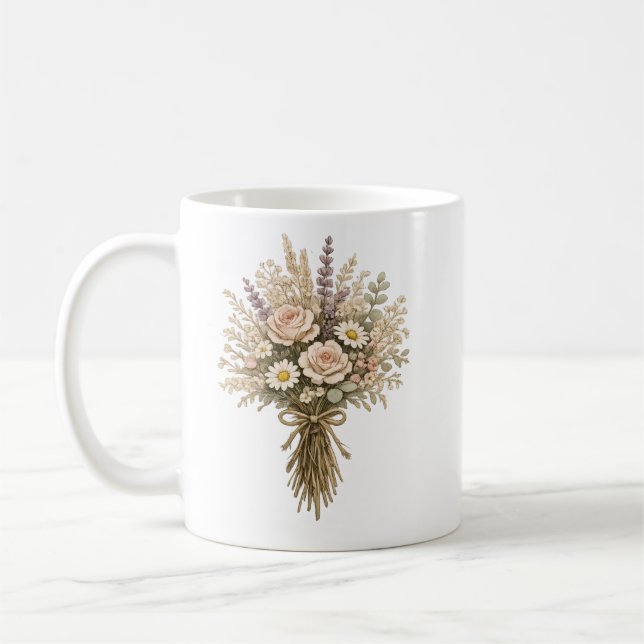Vintage Bukett med Vilda Blommor Kaffemugg (Vänster)