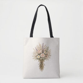 Vintage Bukett med Vilda Blommor Tygkasse