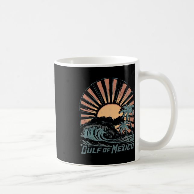 Vintage Bukt i Mexiko Beach Handflatan Sommarvacci Kaffemugg (Höger)