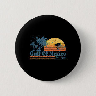 Vintage Bukt i Mexiko Est 1550 Retro Beach Sunset Knapp