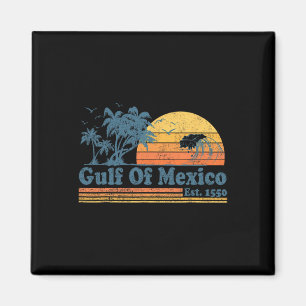 Vintage Bukt i Mexiko Est 1550 Retro Beach Sunset Magnet